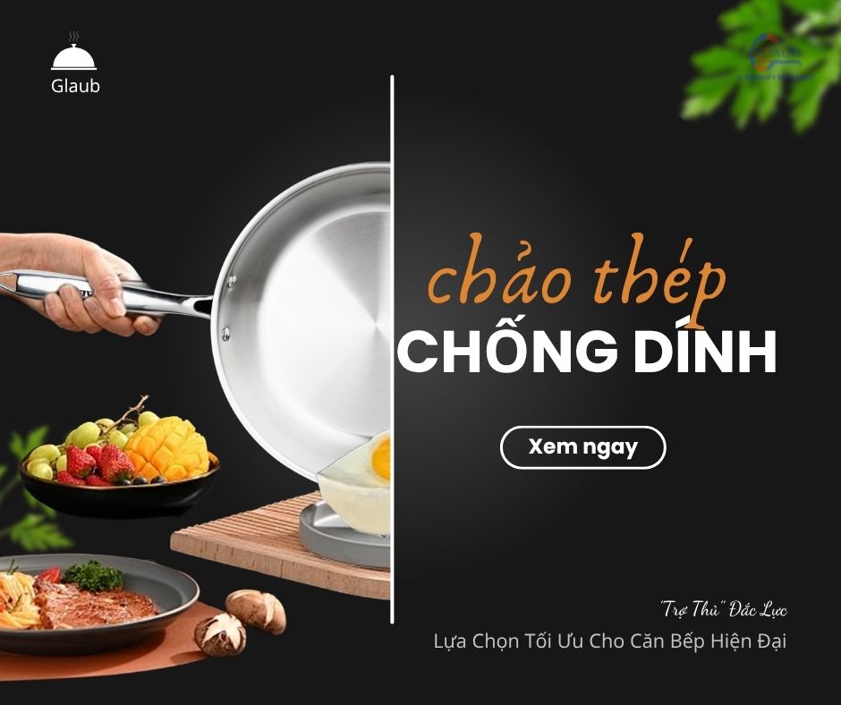 chảo thép chống dính tự thân Glaub
