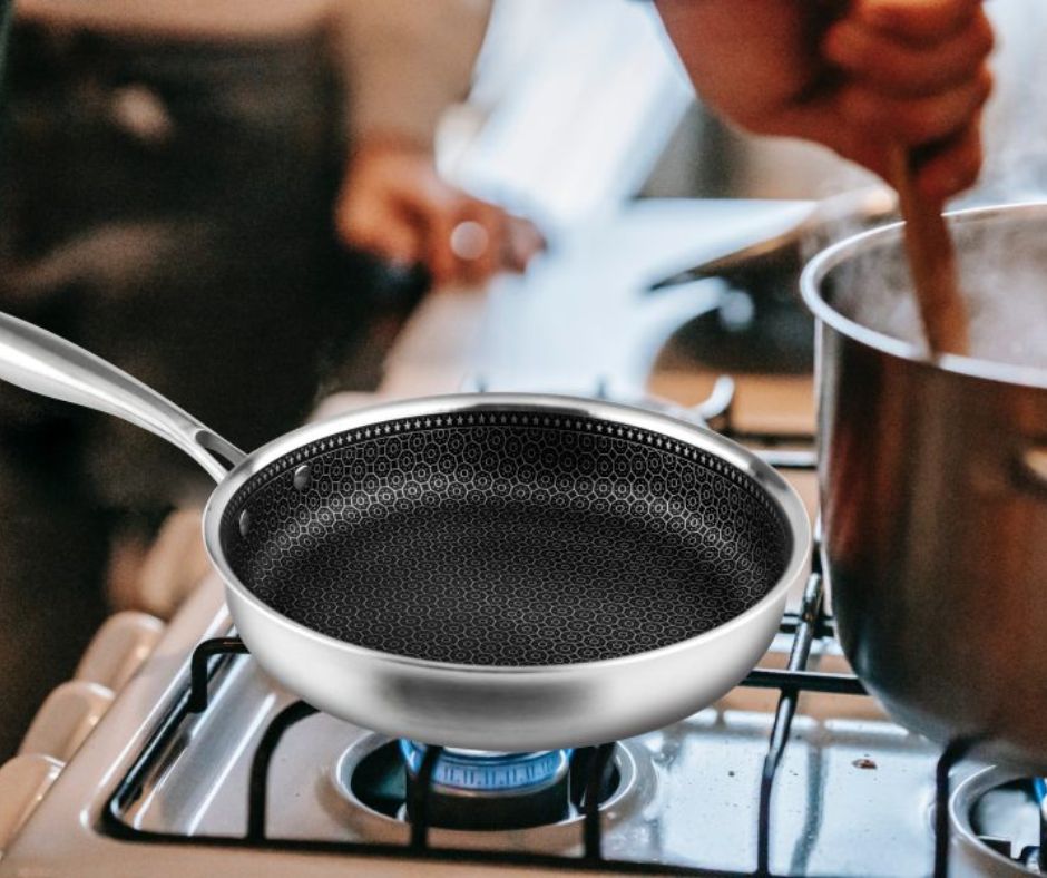 Chảo inox Black Cube 2 mặt cao cấp