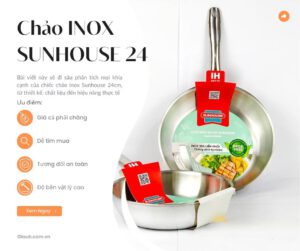 Chảo inox Sunhouse 24cm