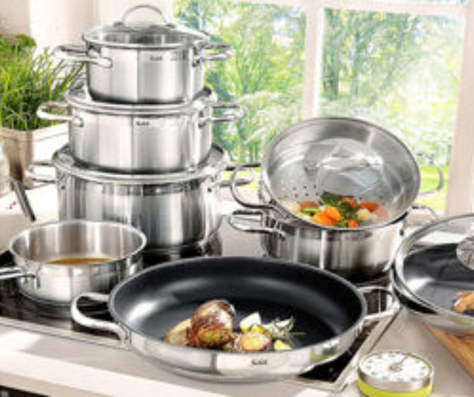 Bộ nồi chảo inox Sunhouse 5 món Easy Cook SHG996E chính hãng