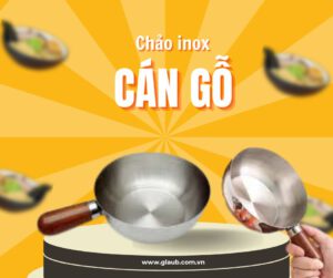 Chảo inox cán gỗ