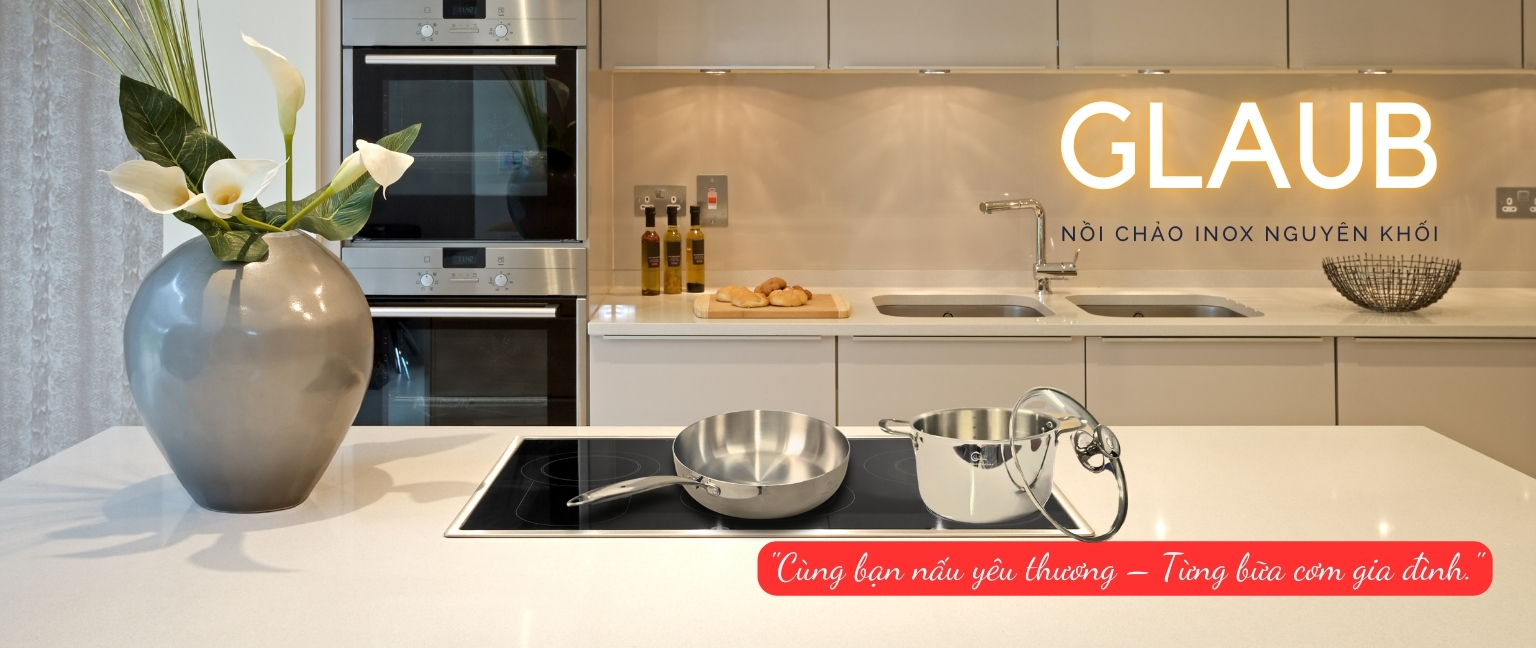Mua chảo inox Glaub 3 lớp nano nhiệt lạnh chính hãng