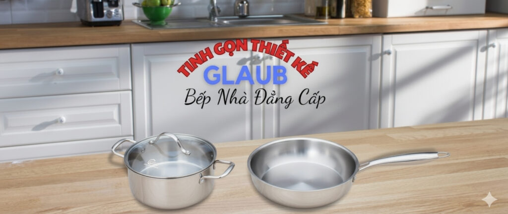 Chảo inox Glaub 3 lớp nano nhiệt lạnh