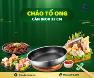 Chảo tổ ong cán inox 32cm