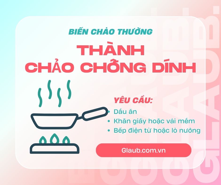 Cách biến chảo thường thành chảo chống dính cho bếp điện từ
