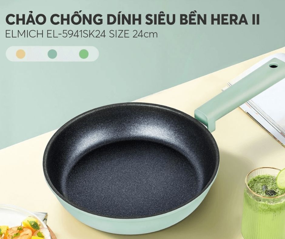 Chảo chống dính Elmich bền đẹp, phù hợp mọi loại bếp