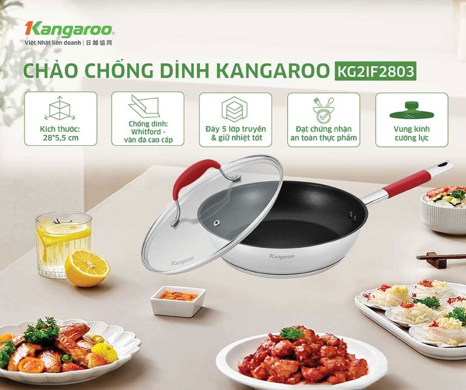 Chảo chống dính Kangaroo cao cấp bền đẹp