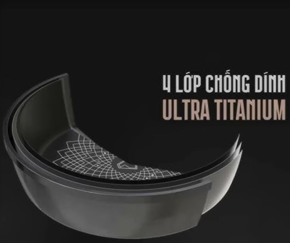 Chảo chống dính Ultra Titanium cao cấp bền đẹp