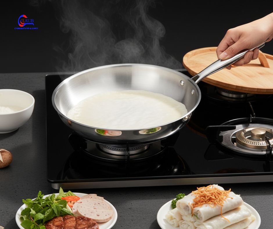 Bánh cuốn bằng chảo chống dính – bí quyết thành công cho người mới học