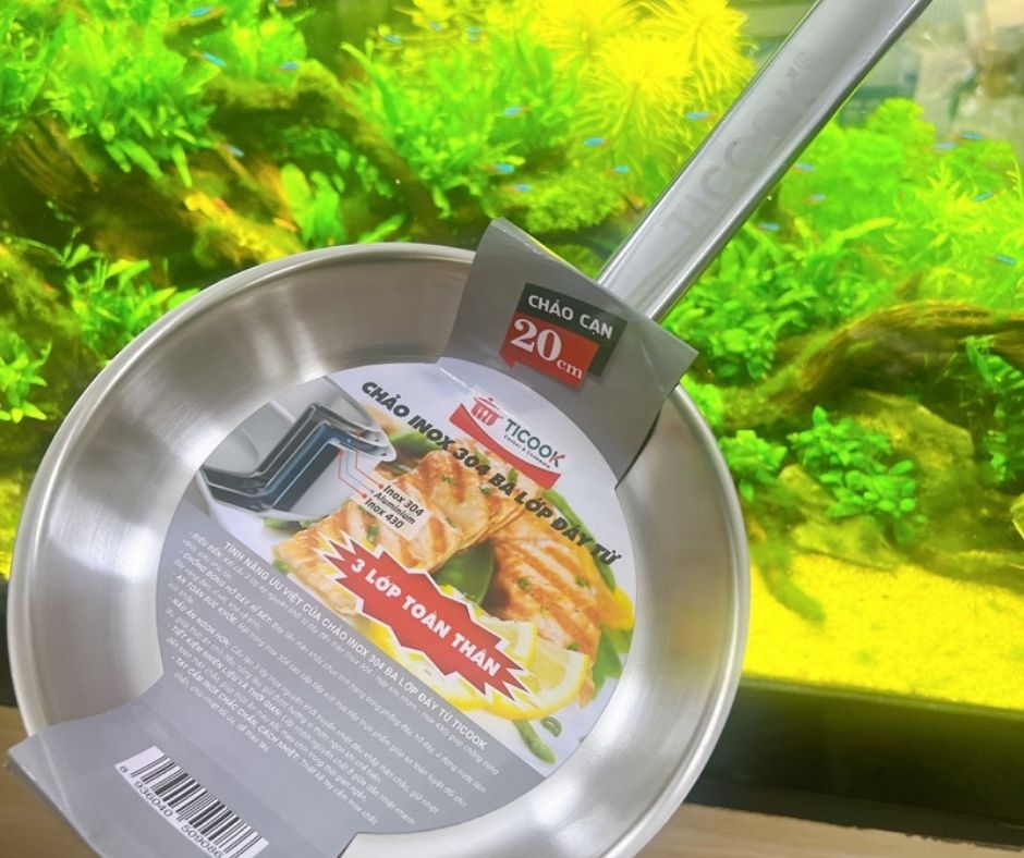Chảo Ticook inox 304 rất dễ vệ sinh.