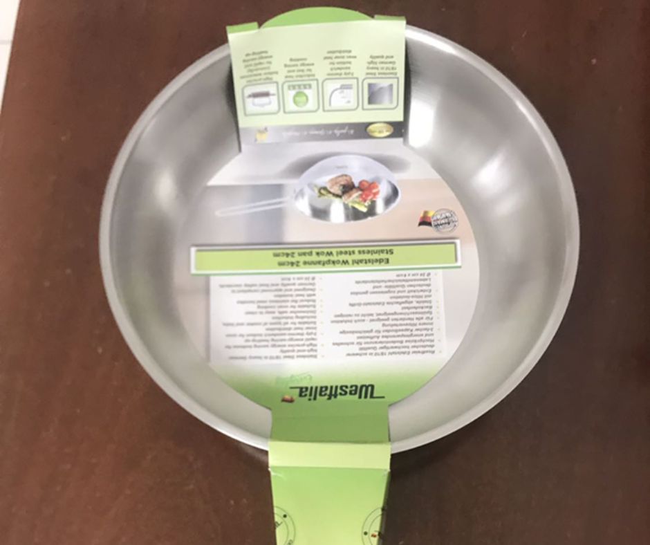 Chảo inox 304 Westfalia dùng được cho bếp từ.