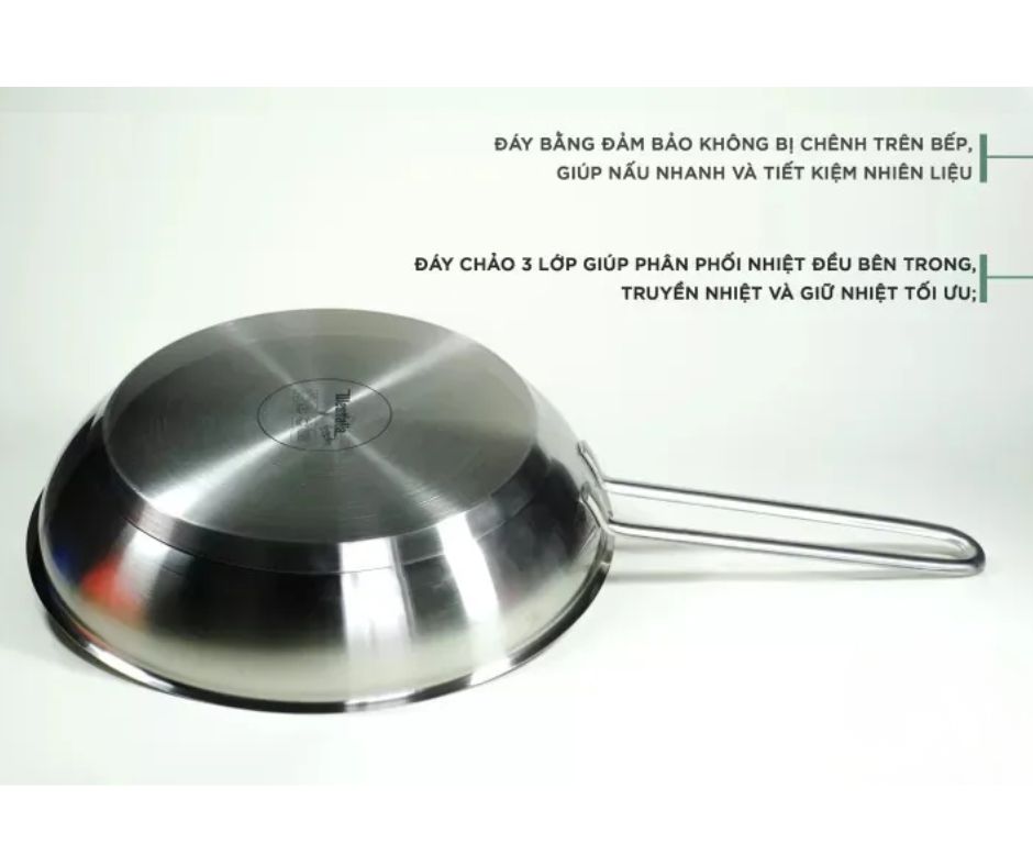 Chảo inox 304 Westfalia không bị gỉ sét, giữ độ sáng bóng lâu dài.
