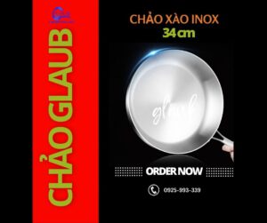 Chảo xào inox 34cm rất bền bỉ.