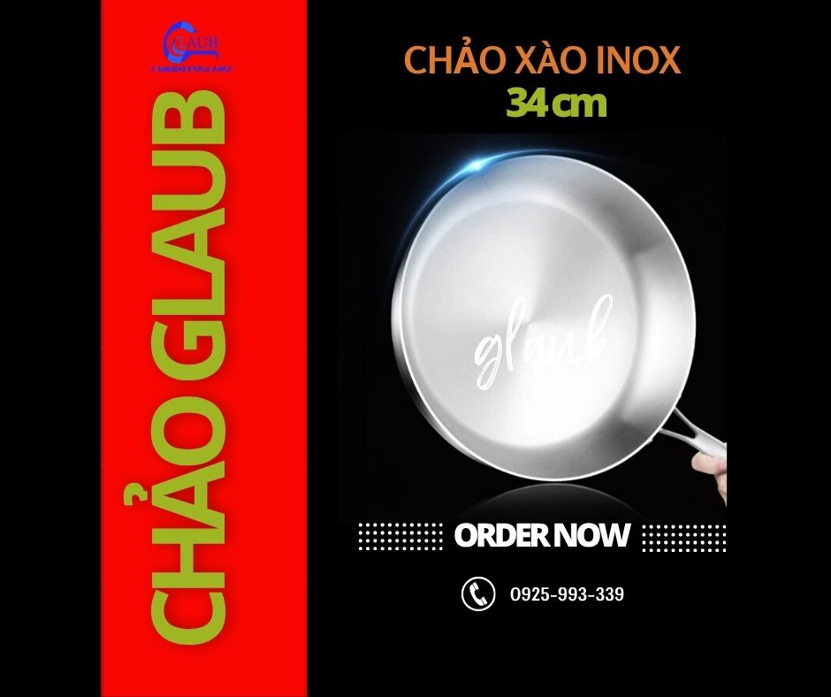 Chảo xào inox 34cm rất bền bỉ.
