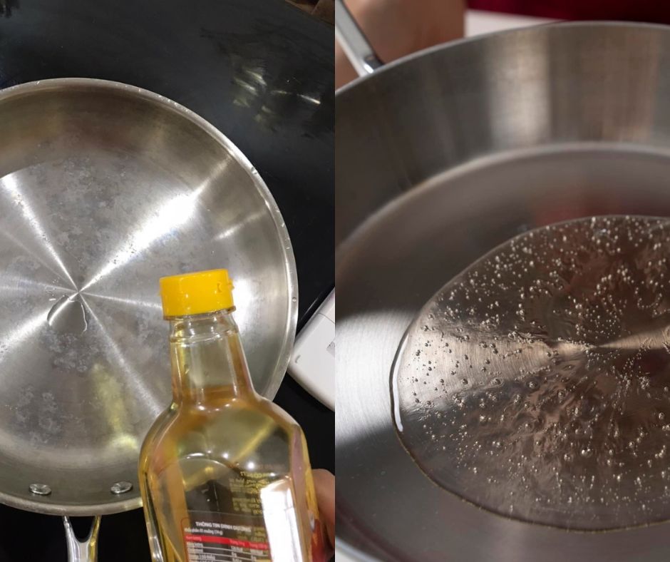 Việc tôi chảo inox giúp tăng độ bền của chảo.