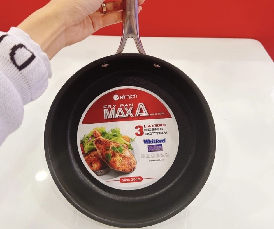 Chảo inox 3 đáy Maxa EL-3760 bền bỉ, dễ vệ sinh và tiết kiệm dầu mỡ