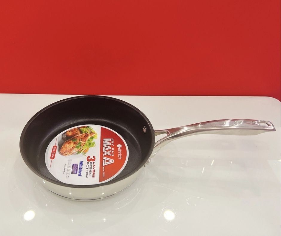 Chảo chống dính 3 đáy Maxa EL-3760 dùng được cho mọi loại bếp, kể cả bếp từ