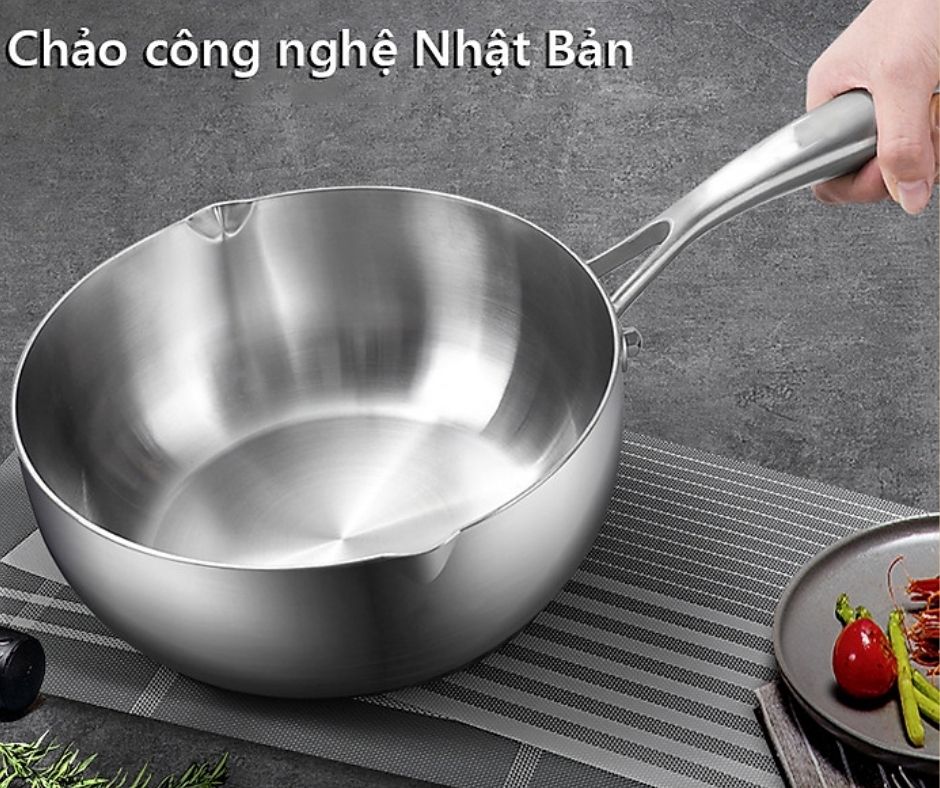 Chảo inox chống dính Seka có độ bền chắc đáng tin.