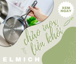Chảo inox Elmich EL-2431O là loại chảo dập nguyên khối chắc chắn.