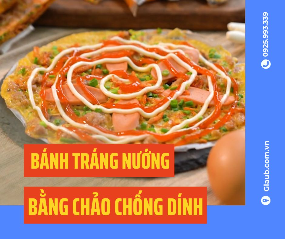 Bánh tráng nướng bằng chảo chống dính rất dễ làm.