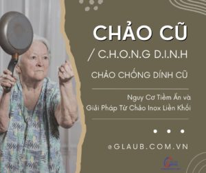 Chảo chống dính cũ dễ bị bong lớp chống dính.