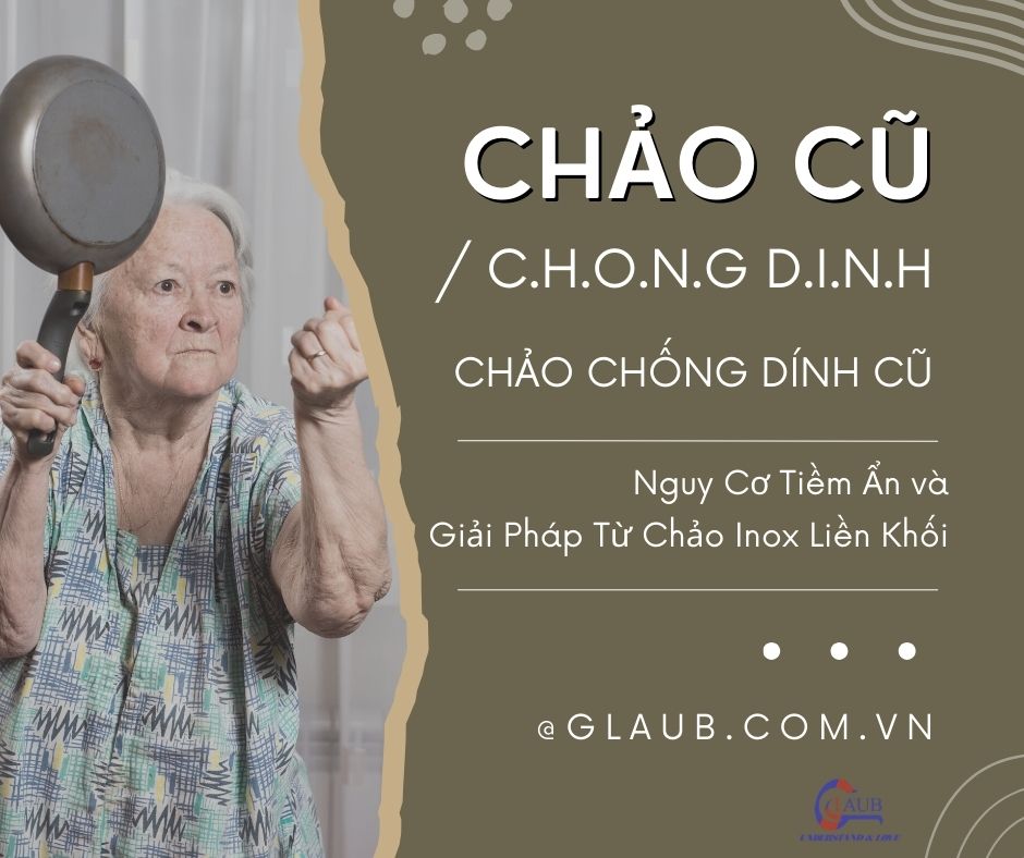 Chảo chống dính cũ dễ bị bong lớp chống dính.