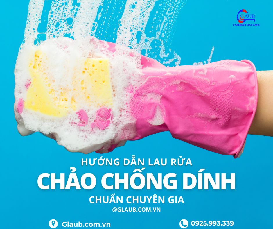 Hướng dẫn lau chảo chống dính đúng cách sau khi nấu.