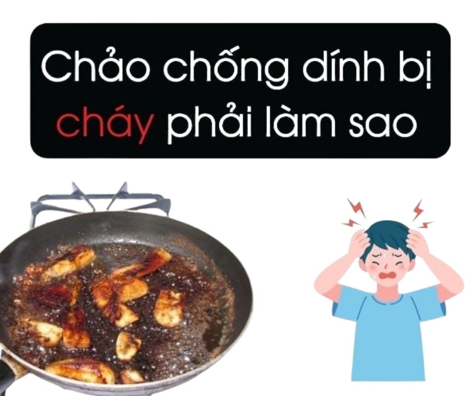 Làm sạch chảo chống dính bị cháy cần thực hiện nhẹ nhàng.