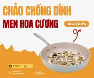 Chảo đá chống dính men hoa cương rất bền bỉ và chắc chắn.