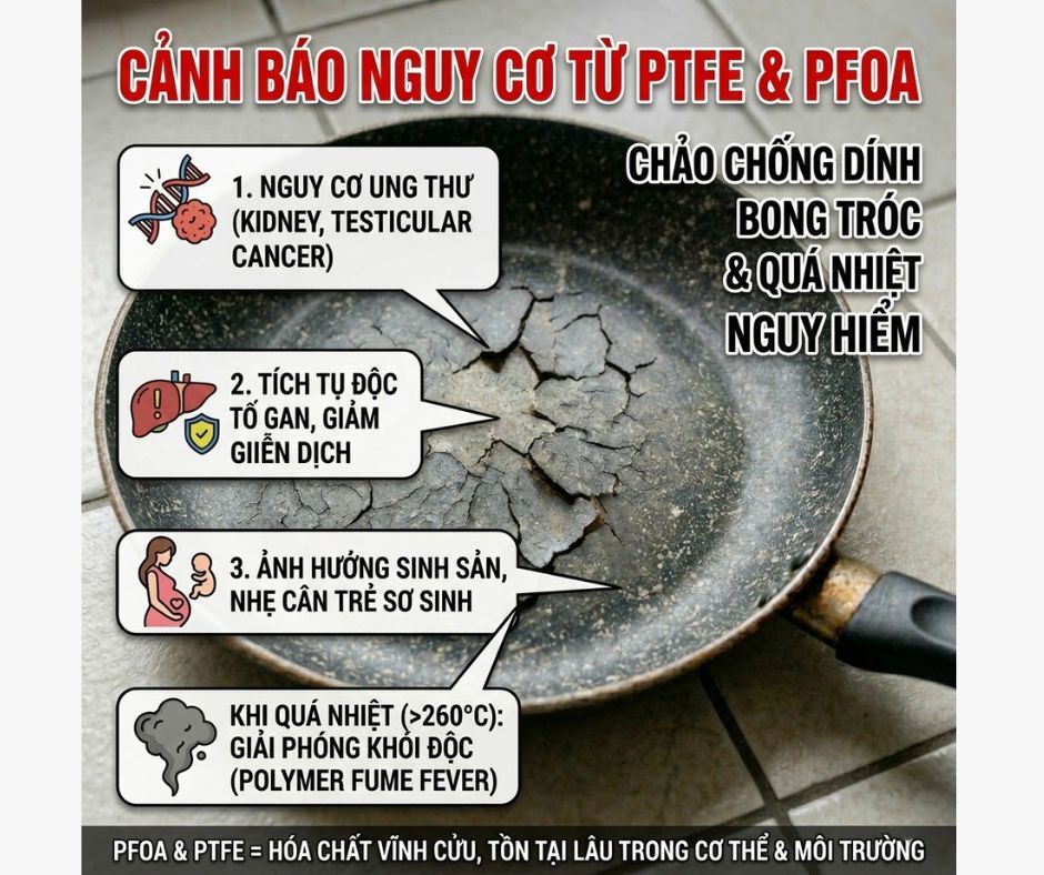 Chảo đá chống dính men hoa cương rất dễ vệ sinh sau khi sử dụng.